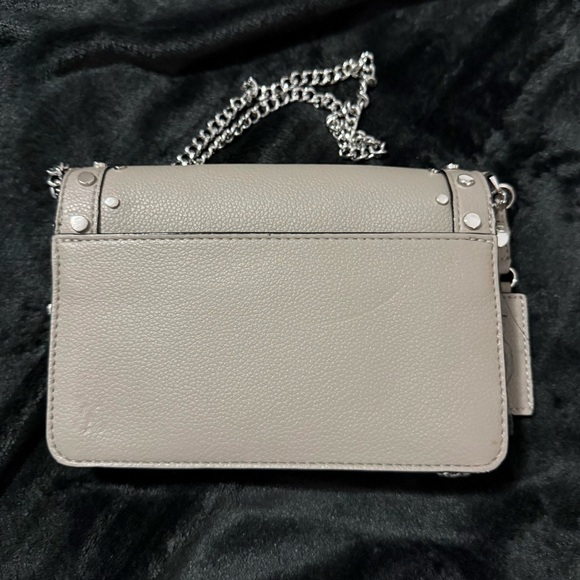 Victoria's Secret Crossbody Bag Studded Gray Silver Chain - Picture 4 of 7